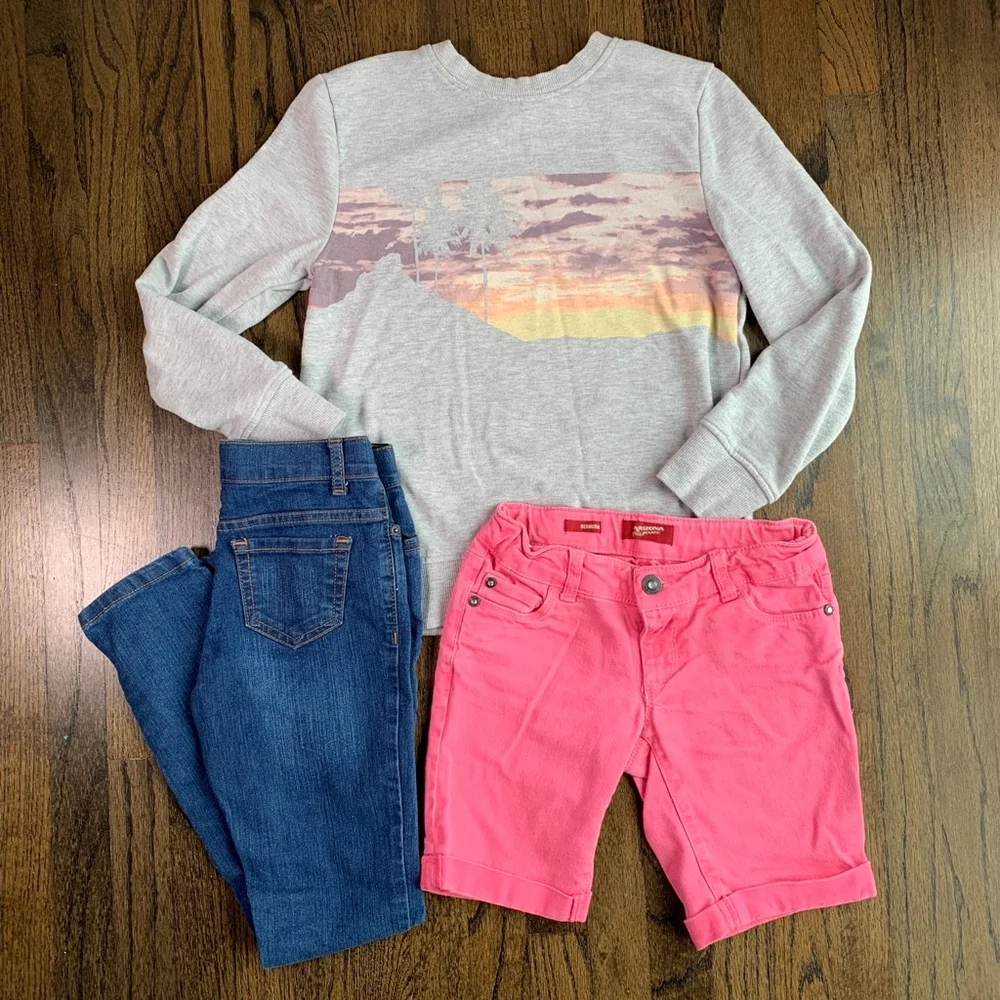 Girls Clothing Bundle Lot Art Class The Children Place Jeans Arizona Shorts 8